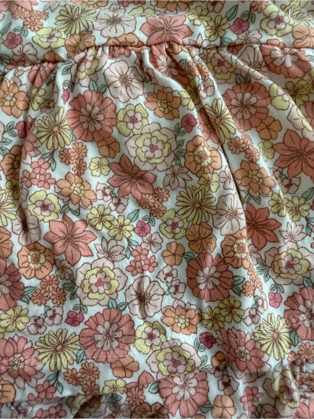 Carter's Baby Girls Boho Floral Romper One-Piece Sleeveless Snap Bow 3M